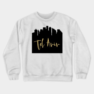 TEL AVIV ISRAEL DESIGNER SILHOUETTE SKYLINE ART Crewneck Sweatshirt